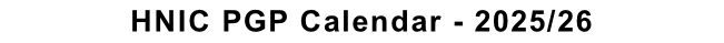 HNIC PGP Calendar - 2025/26
